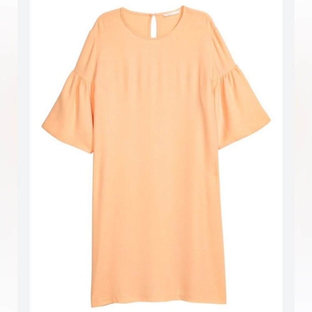 H&M midi peach color dress sz 10